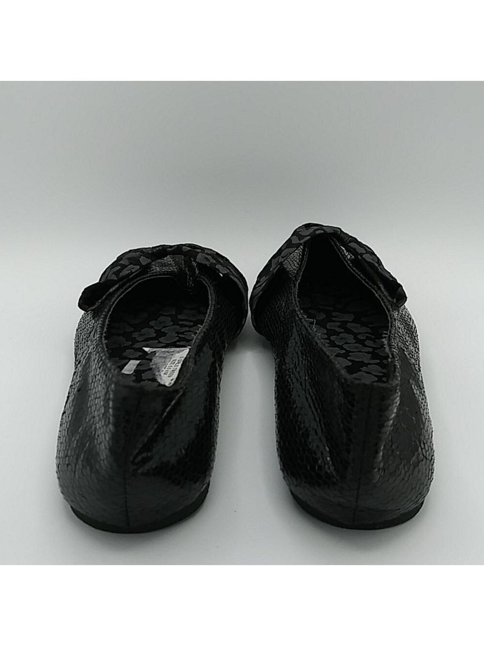 COCO Jumbo Black Snake Skin Pointed Toe Flat Shoe - Picture 5 of 12